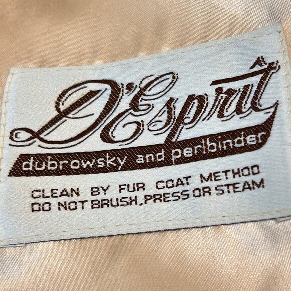 Vintage D'Espririt Faux
Fur Jacket Knit Collar, Cuffs &
Accents Union Made - Picture 6 of 8